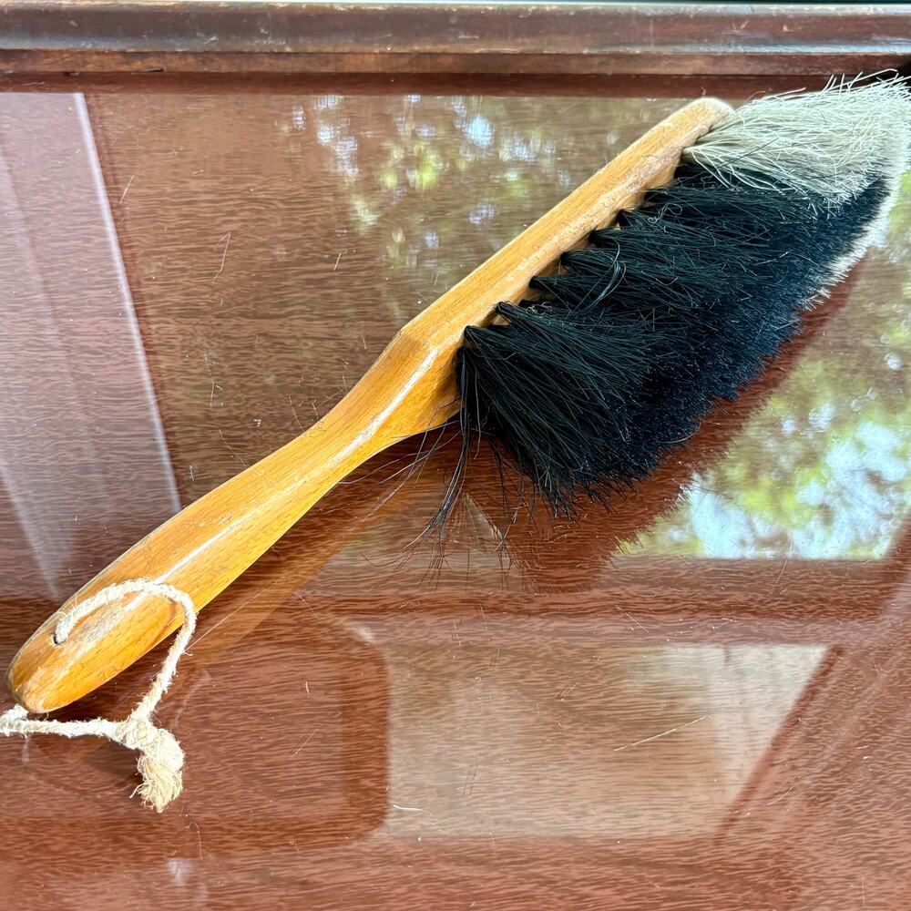Vintage German Horsehair Clothes Brush Wood Handle